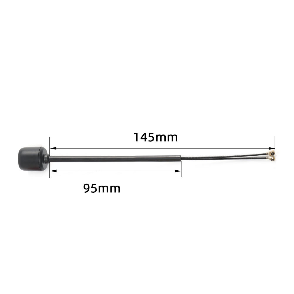 FlyFishRC Dual-Band 5.8Ghz/2.4Ghz UFL Antenna For DJI O3 145mm - 2