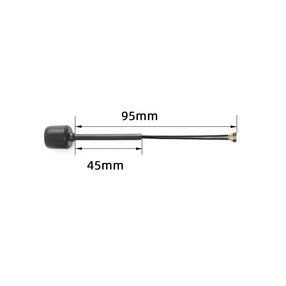 FlyFishRC Dual-Band 5.8Ghz/2.4Ghz UFL Antenna For DJI O3 95mm - 2