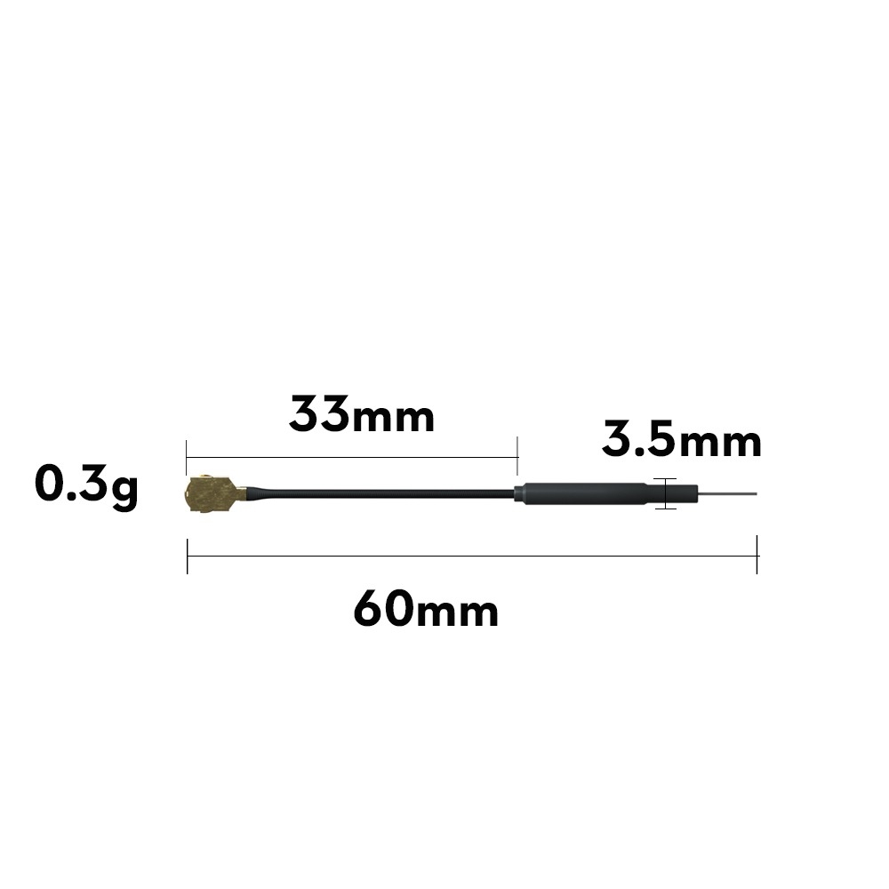 5pcs Flywoo 5.8G Light 5.8G 3dBi Brass Antenna UFL for VTX 60mm - 4