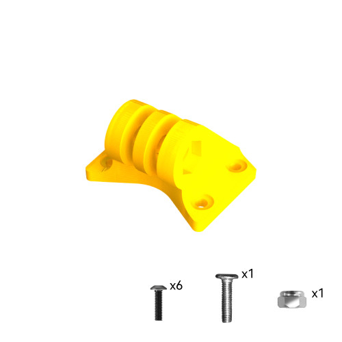 Adjustable GoPro Gray TPU Mount Base For Master 5 V1/Master 5 V1 HD (Yellow) - 1