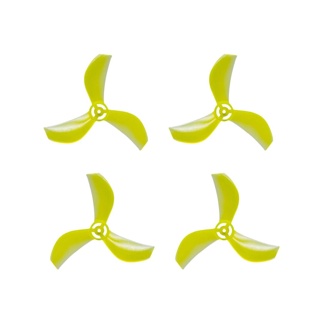 Azi (Tri Blade) Micro Propellers 31mm - 1.0mm Shaft (4CCW+4CW) Sarı - 1