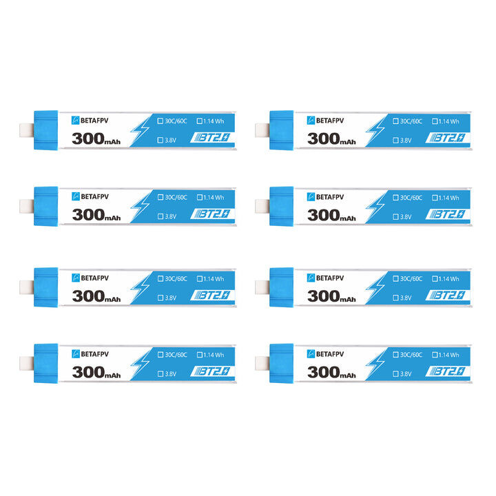 BT 2.0 300mAh 1S Battery 2022 VERSION (8PCS) - 1