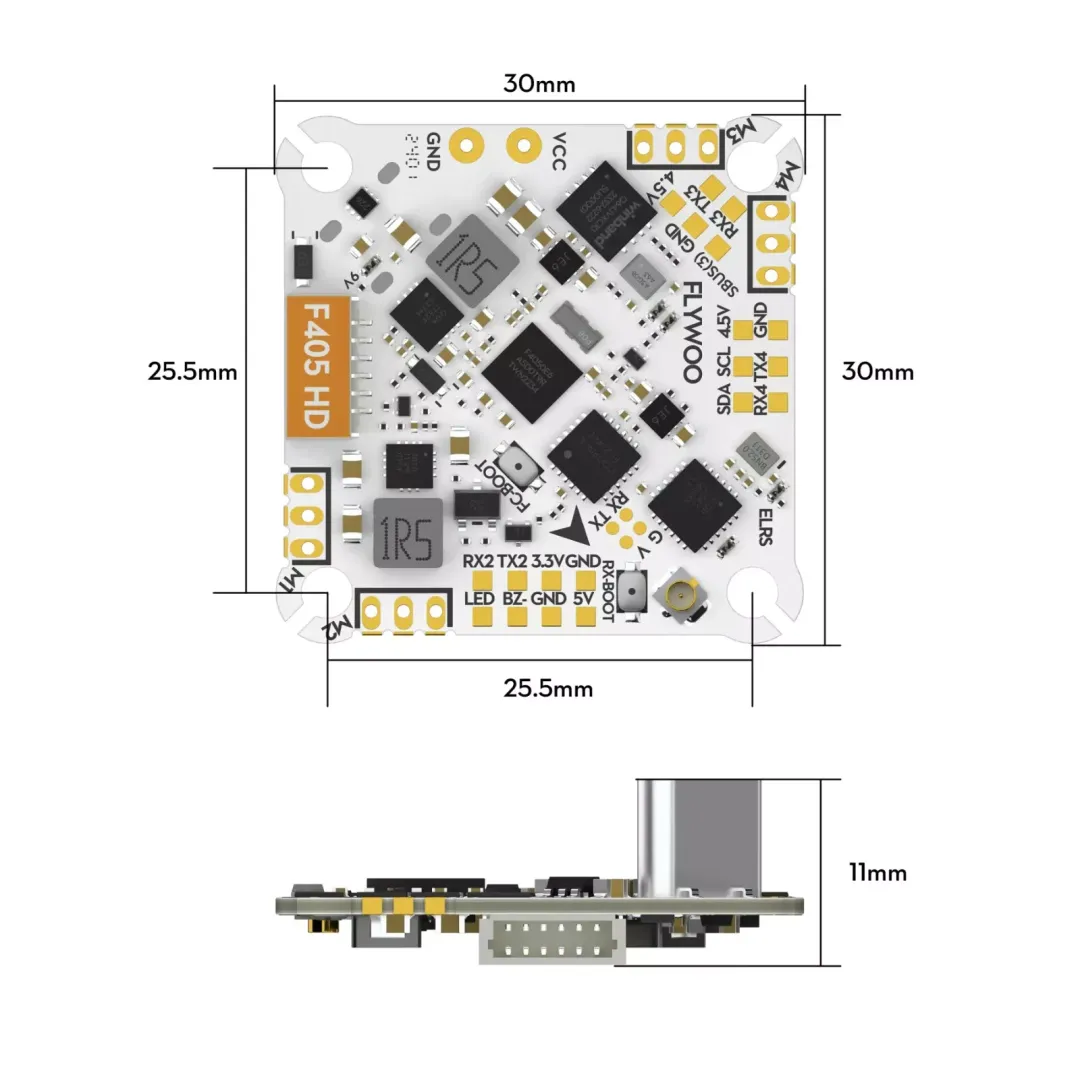 GOKU F405 HD 1-2S 12A AIO ELRS V2 (MPU6000) - 2