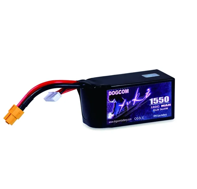 Yuki Edition DOGCOM 1550mAh 160C 22.2V 6S FPV Lipo battery - 1